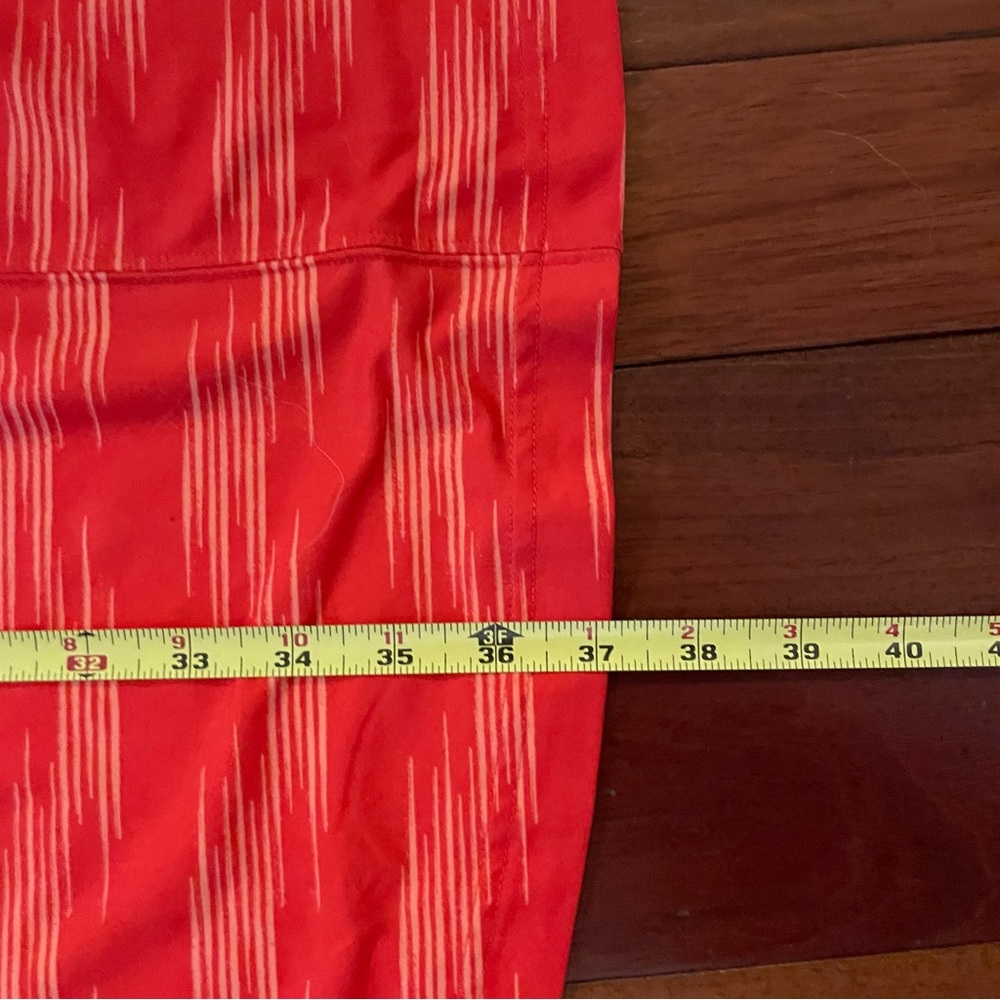 Columbia Sportswear Prima Agua Dress Dress Large Red Orange Stripe - Picture 6 of 7